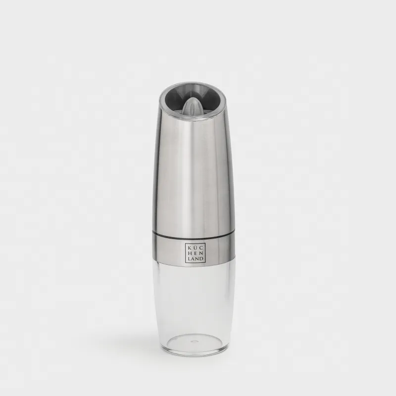 Дәмдеуіш диірмені,  20 см, гравитациялық, болат/акрил, LED W, Spicy