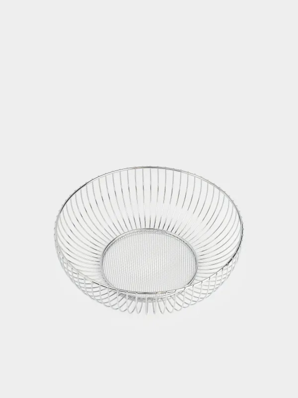 Корзина для фруктов, 25 см, металл, серебристая, Twist silver, image-2