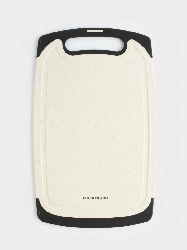 Доска разделочная, 32х20 см, прямоугольная, пластик/резина, молочная, Speck-light, image-0