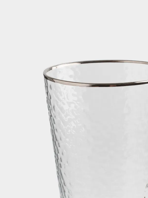 Стакан, 450 мл, с серебристым кантом, Ripply silver, image-4