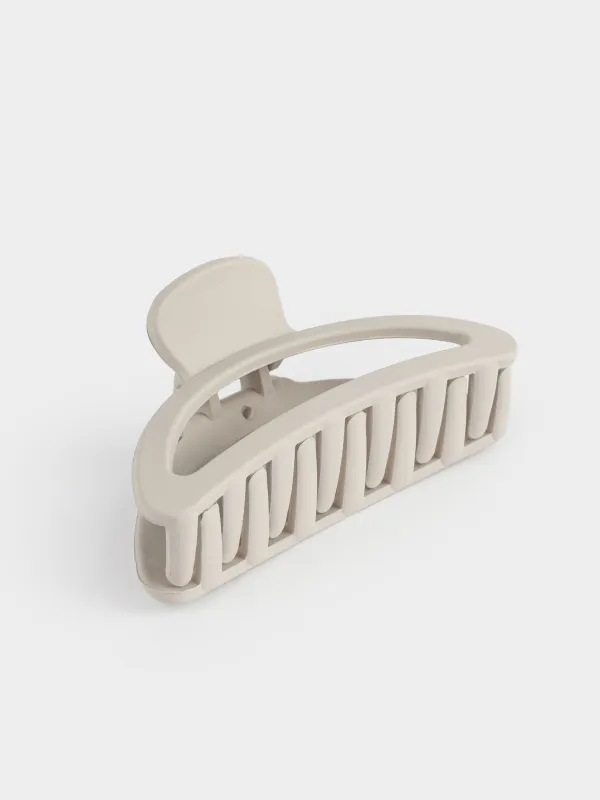 Заколка для волос, 9 см, акрил/металл, серая, Крабик, Hair basic, image-2