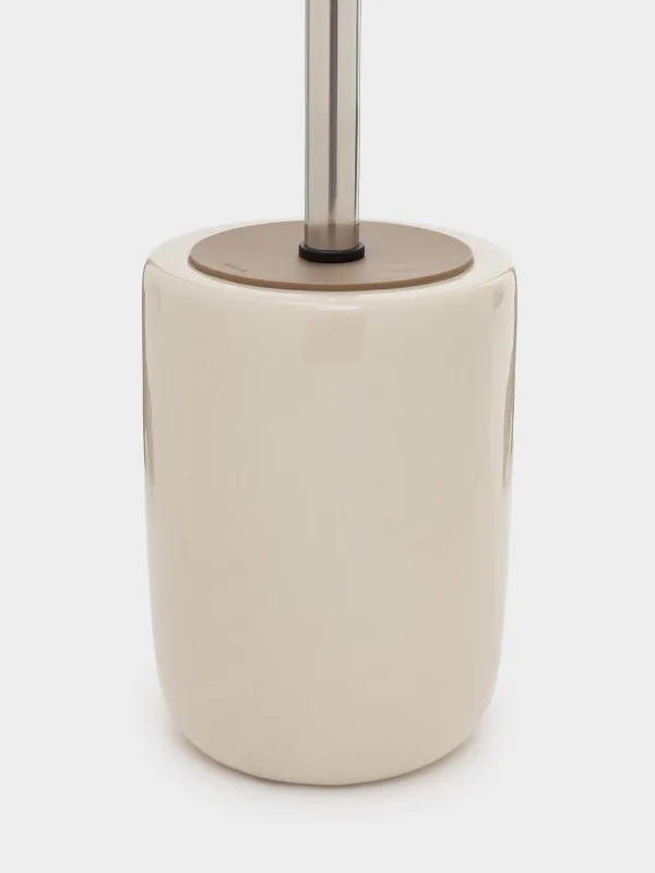 Дәретханаға арналған ысқыш, 39 см, тұғыры бар, керамика/пластик, сарғылт-қоңыр, Nira, image-2