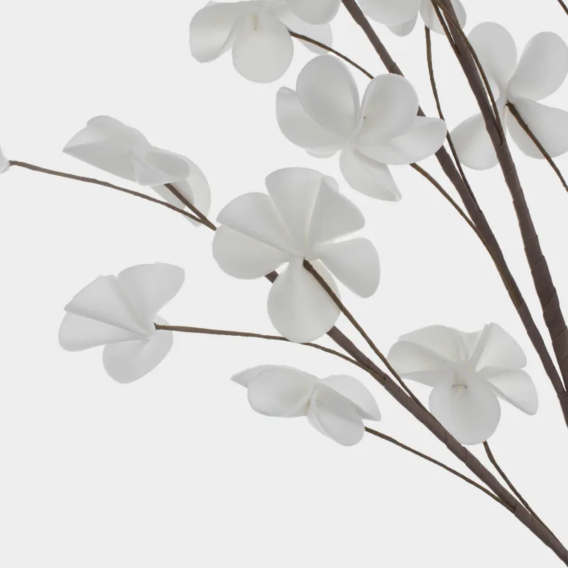Ветка декоративная, 1,1 м, пенопласт/металл, Белый фаленопсис Афродиты, Flower garden, image-3