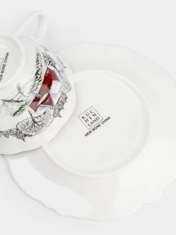 Пара чайная, 200 мл, Дом в лесу, Forest house, image-3