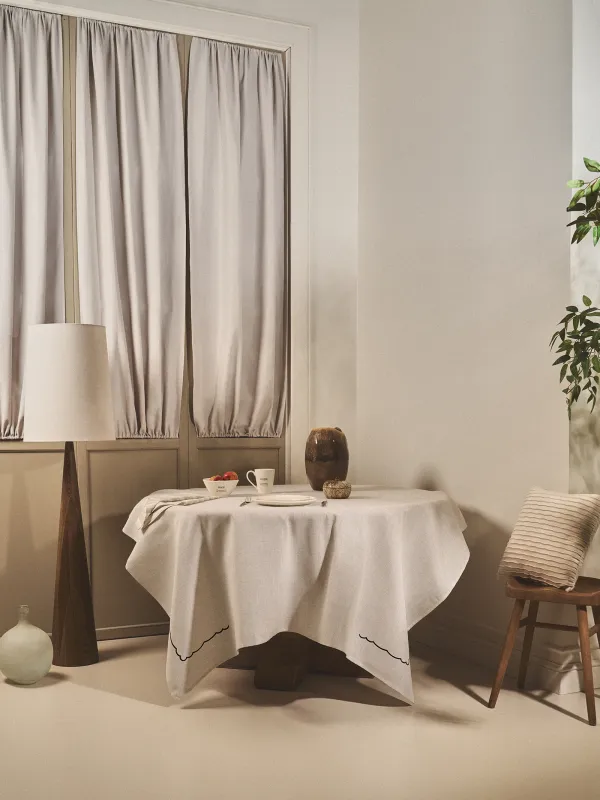 Дастархан, 170х250 см, полиэстер/зығыр, сарғылт-қоңыр, Винтаж, Melange outline, image-8