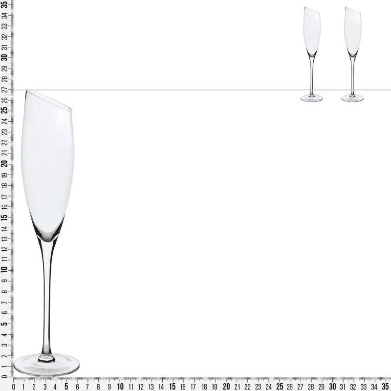 Шампан бокалы, 180 мл, 2 дана, шыны, Charm L, image-2