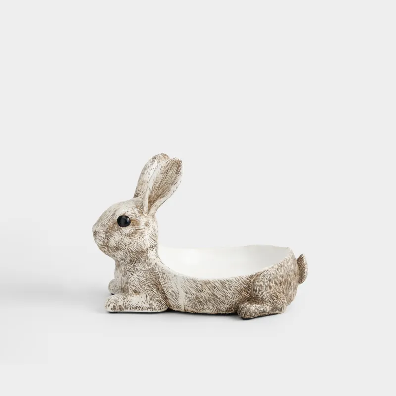 Конфетница, 26х18 см, полирезин, бежевая, Кролик, Easter lace