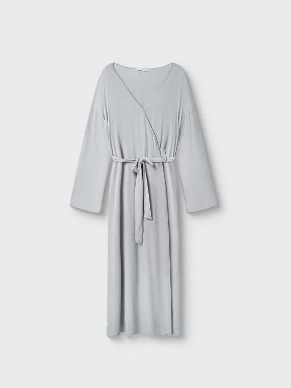 Әйелдер халаты, үйге арналған, өлшемі L, ұзын жеңді, вискоза/эластан, сұр-көгілдір, Meryl, image-6