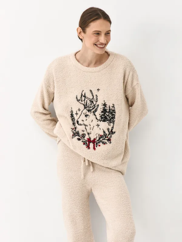 Әйелдерге арналған кеңжейде, үйге арналған, өлшемі L, полиэстер, сарғылт-қоңыр, Бұғы, Aimi, image-0