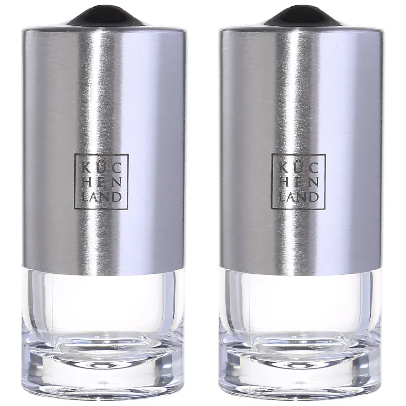 Тұз және бұрыш жинағы, 13 см, түпқойма, акрил/болат, Spices, image-1