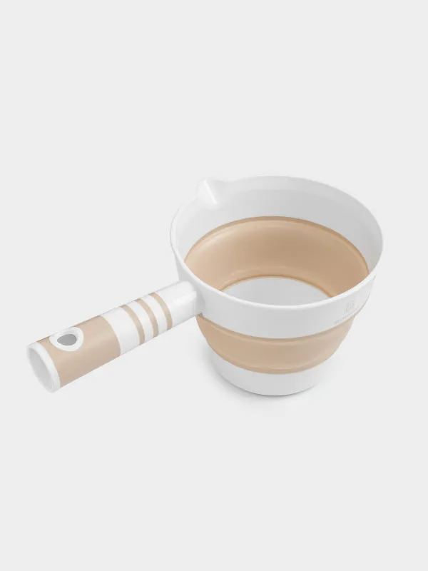 Шөміш, 15см, 1л, жиналмалы, пластик/резеңке, сарғылт-қоңыр, Foldaway, image-2