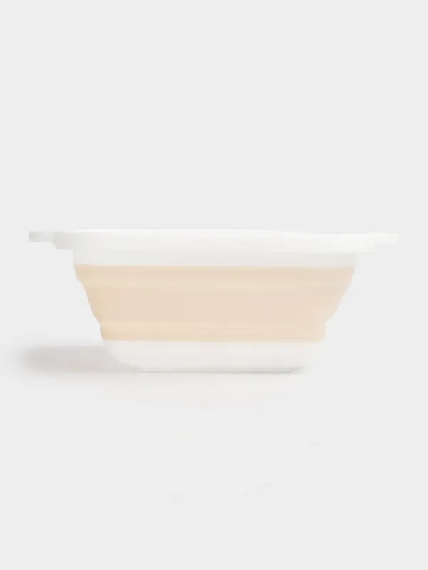 Дуршлаг, 26 см, жиналмалы, шаршы, пластик/резеңке, сұр-сарғылт қоңыр, Foldaway, image-1