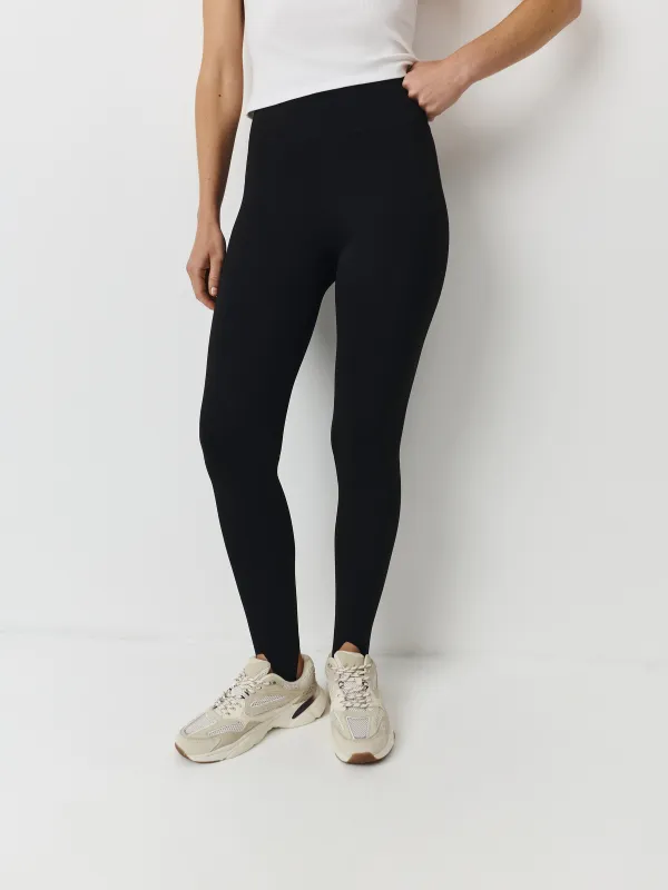 Әйелдер леггинстері, спорттық, size M, жолақтары бар, полиэстер/эластан, қара, Rayssa, image-1