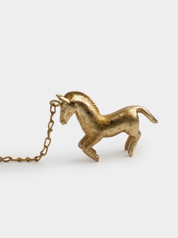 Сито для заваривания чая, 18 см, сталь/полирезин, Horse gold, image-3