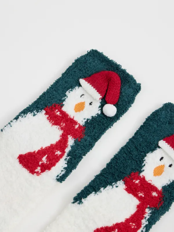 Әйелдер шұлықтары, үйге арналған, өлшемі 36-38, қорапта, полиэстер, сүтті жасыл, Қалпақ киген қаз, Merry, image-1