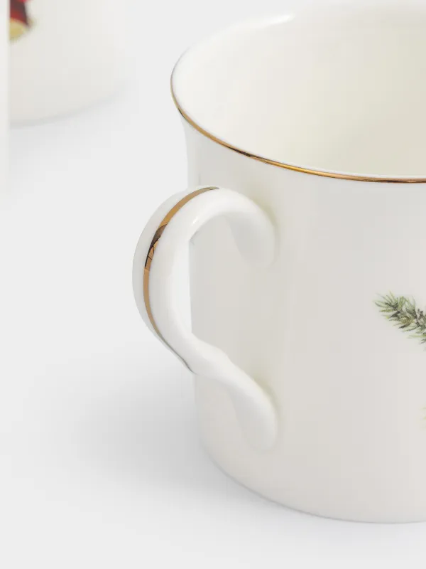 Саптыаяқ, 300 мл, 4 дана, фарфор F, ақ, Микс, Christmas miracle classic, image-2