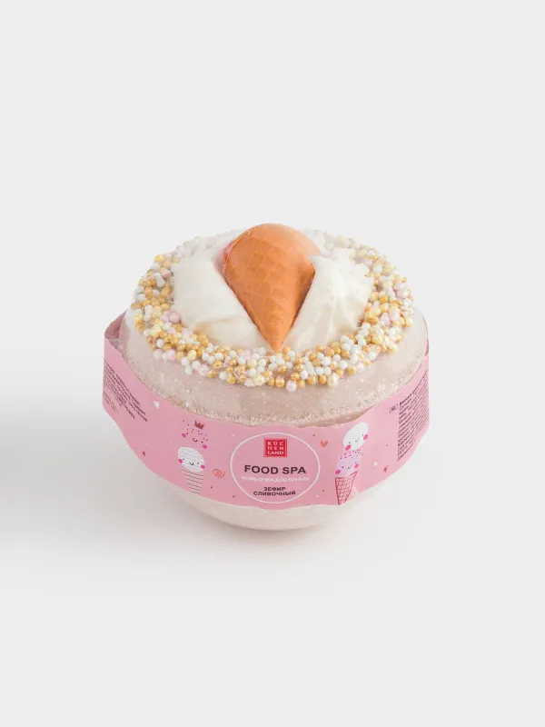 Бомбочка для ванны, с игрушкой, Зефир сливочный, Food spa, image-4