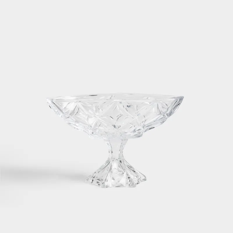 Ваза для фруктов, 35x22 см, на ножке, стекло Р, Rhomb