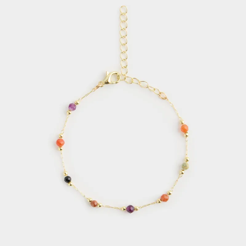 Білезік, 25 см, металл/пластик, алтын түстес, Моншақтар, Jewelry