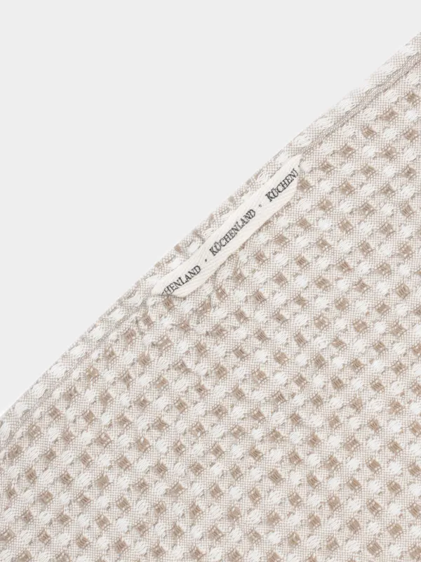 Ас үй сүлгісі, 40x60 см, мақта, қоңыр, Waffle, image-2