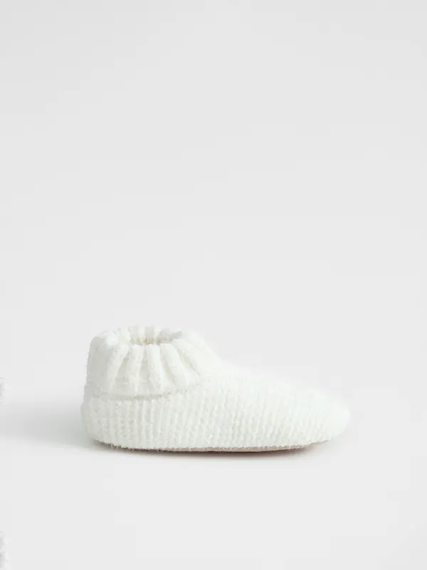 Тапочки-носки женские, шенилл/шерпа, Knitted soft, image-0