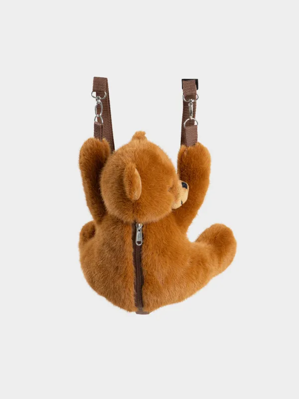 Рюкзак, 30х20 см, детский, полиэстер, коричневый, Спящий медведь, Bear, image-0