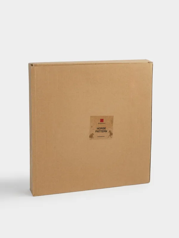 Ыдыс, 24 см, керамика, сүт түстес, Жылқы, Horse pattern, image-5