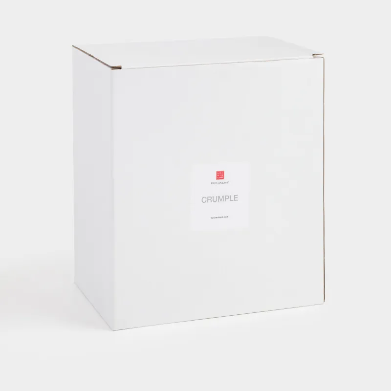 Гүл вазасы, 20х22 см, сәндік, керамика, сүт түстес, Мыжылған әсер, Сөмке, Crumple, image-4