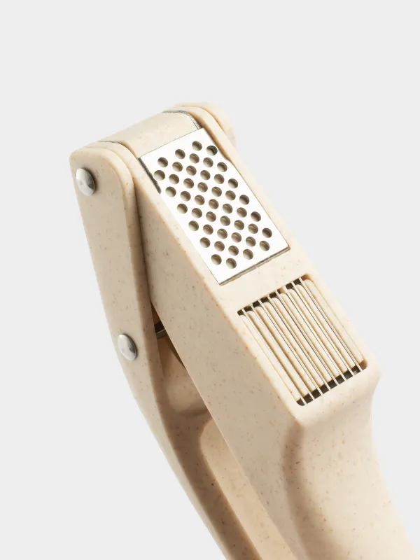 Сарымсаққа арналған пресс, 19 см, 2-і 1-де, пластик/болат, сарғылт-қоңыр, дақты, Soft speckled, image-7