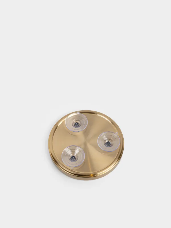 Аспалы айна, 15/14 см, үлкейткіш, сорғыштарда, металл, дөңгелек, алтын, Freya, image-3