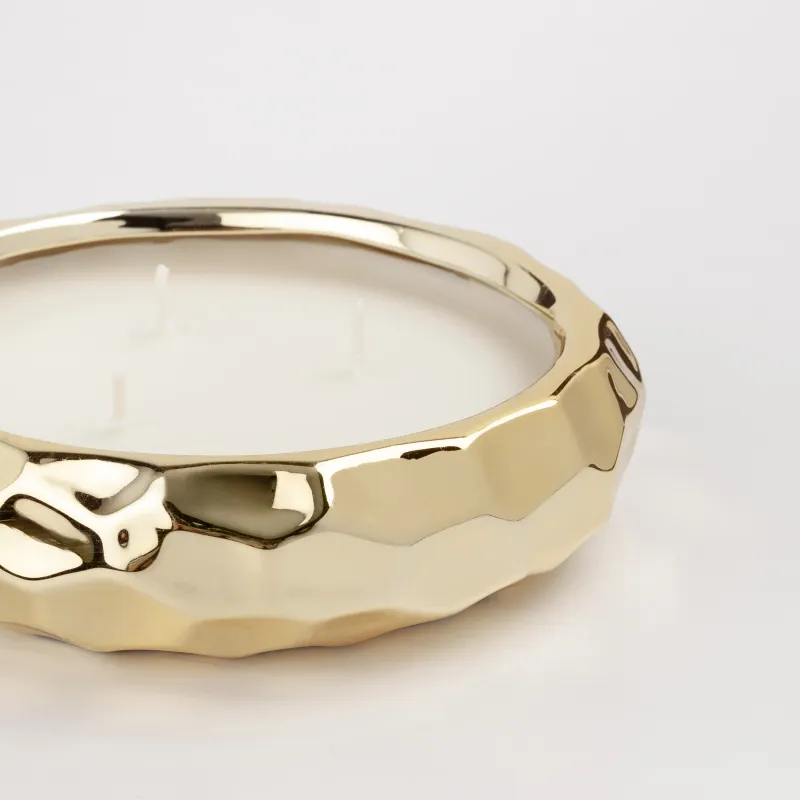 Хош иісті шам, 13 см, үш пілте, шам ұстағышта, керамика, Gourmand and Citrus, Excellency, image-3