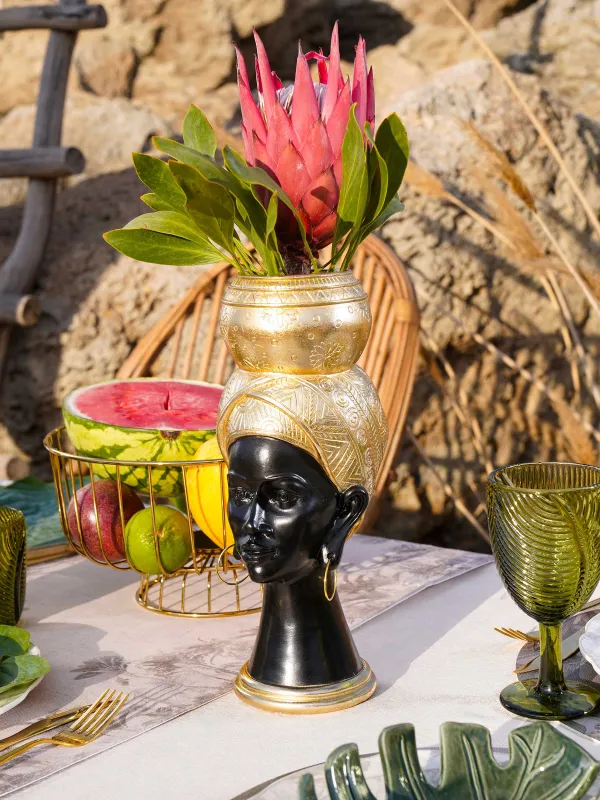 Ваза декоративная, 28 см, полирезин, Ethnic girls, image-8