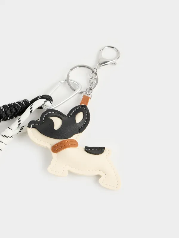 Салпыншақ, 25 см, полиуретан/металл, ақ және қара, Ит, Keychain toy, image-1
