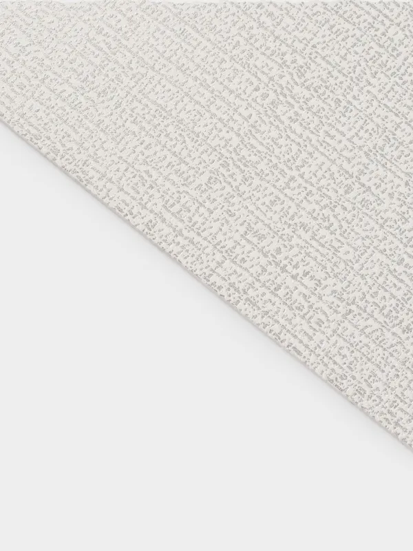 Салфетка под приборы, 30х45 см, ПВХ, прямоугольная, белая, Серебристые капли, Rock, image-4