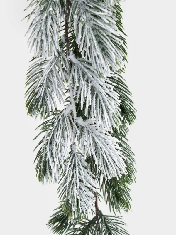 Сәндік бұтақ, 1,1 м, пластик, Қар басқан қылқан инелер, Snowy decor, image-3