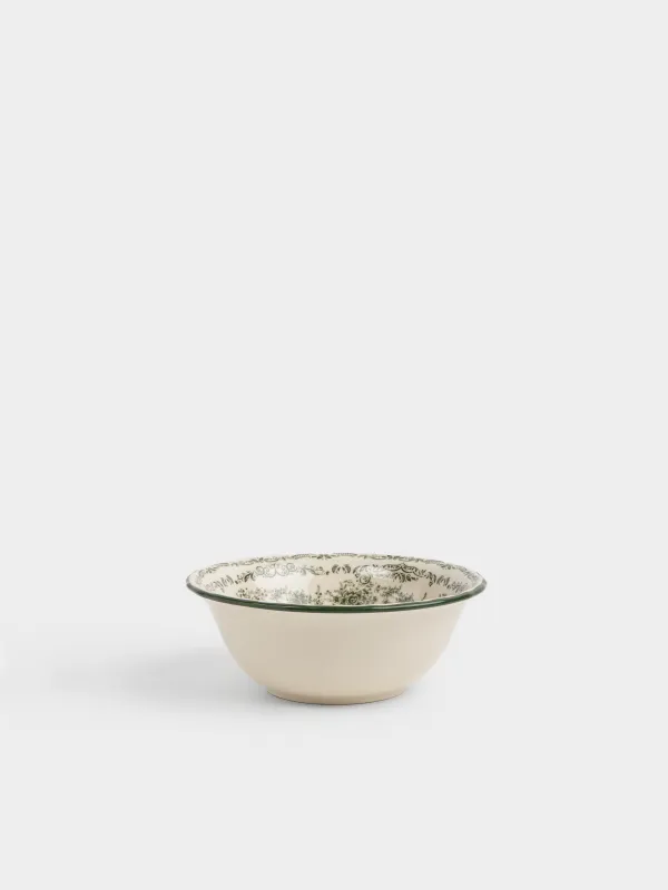 Салат ыдысы, 16х6 см, мл, фарфор Р, сүт түстес, Жасыл гүлдер, Green lace, image-0