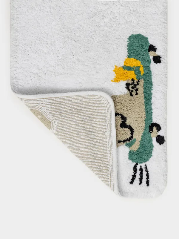 Коврик, 50х80 см, хлопок, молочный, Гусь на скейтборде, Goose, image-6