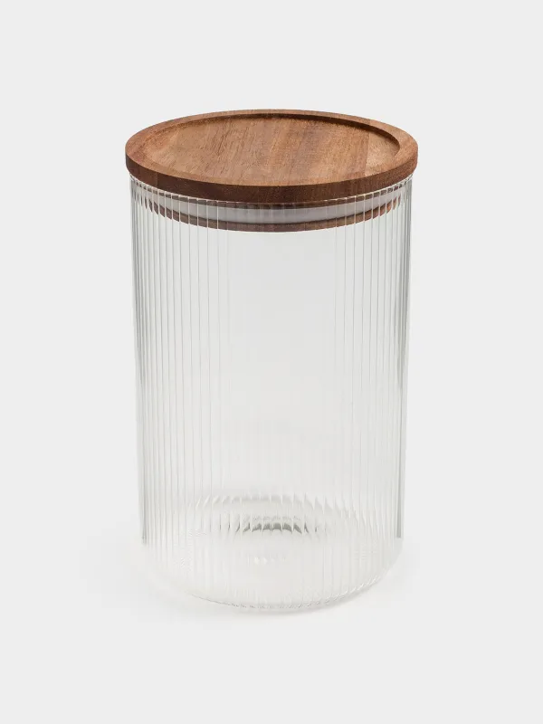 Банка для сыпучих продуктов, 1,2 л, Ravi wood, image-1