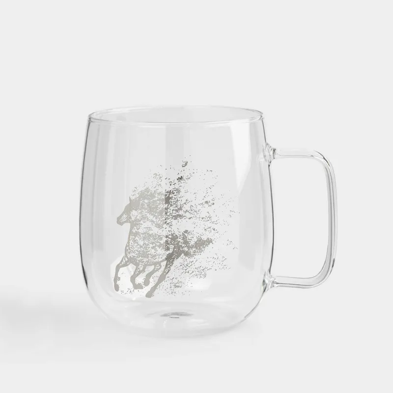 Саптыаяқ, 400 мл, шыны Б, күміс, Жылқылар, Horse silver