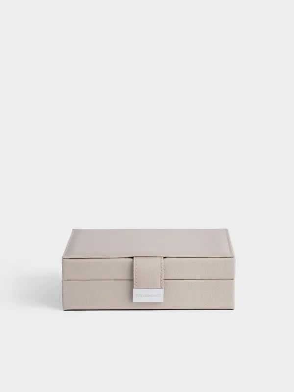 Шкатулка для украшений, 20х15 см, с зеркалом, дерево/искусственная кожа, серая, Premiere one, image-4