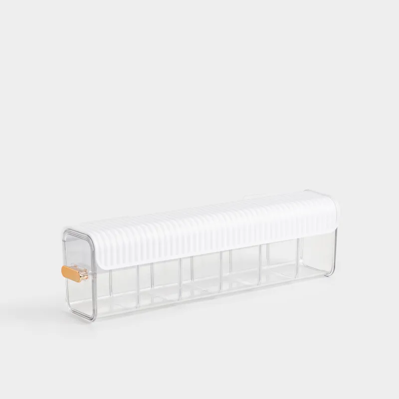 Іш киімдер мен шұлықтарға арналған органайзер, 36х11 см, қабырғаға орнатылатын, жылжымалы, пластик, ақ, Compact