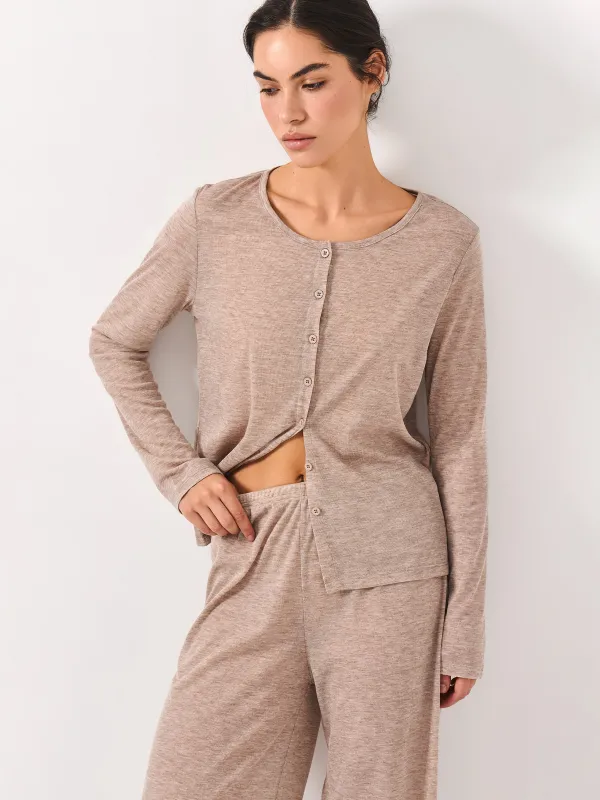 Әйелдер кардиганы, үйге арналған, өлшемі L, полиэстер/вискоза, құмды, Amelie, image-0