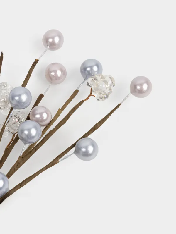 Сәндік бұтақ, 20 см, пластик, Түрлі-түсті моншақтар, Balls decor, image-3