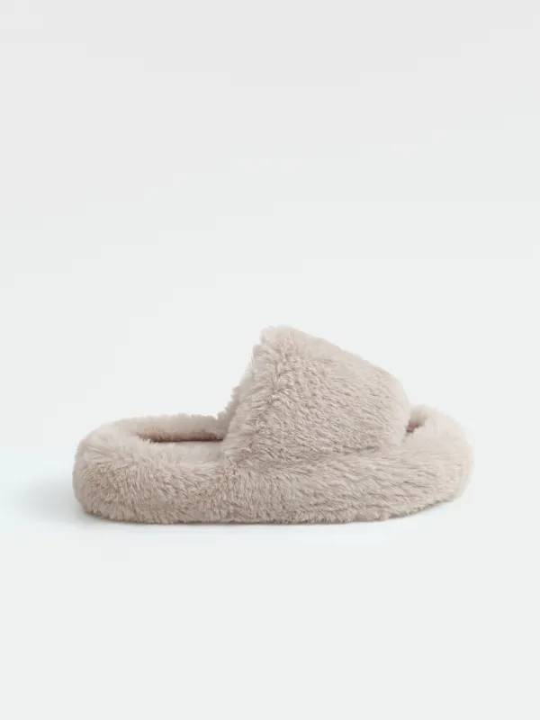 Тапочки домашние, серые, Bushy, image-0