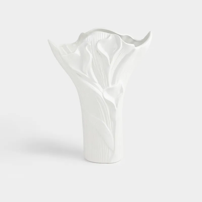 Ваза для цветов, 34 см, декоративная, Каллы, Calla white
