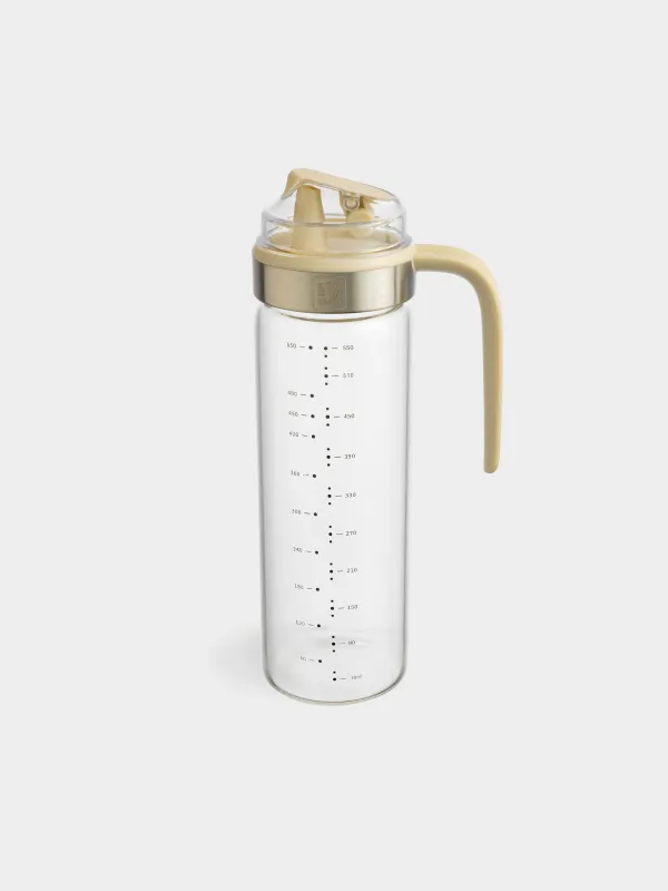 Емкость для масла или уксуса, 550 мл, с ручкой, стекло/пластик, молочная, Milk kitchen, image-0