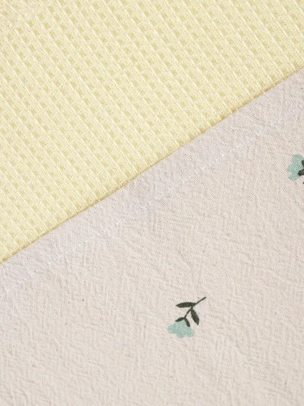 Асүйлік сүлгі, 40х60 см, 2 дана, мақта, сарғылт-қоңыр/жасыл, Гүлдер, Meadow, image-2