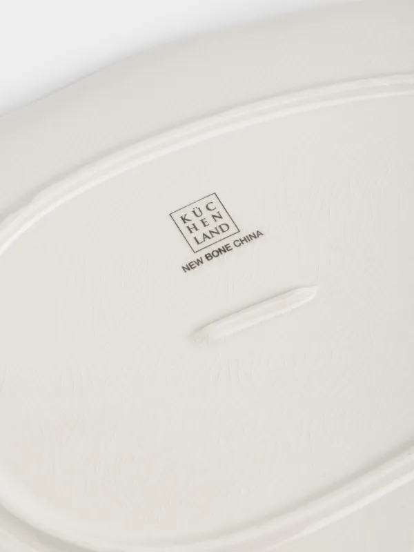 Блюдо, 32х21 см, Луговые цветы на кракелюре, Floral meadow, image-4