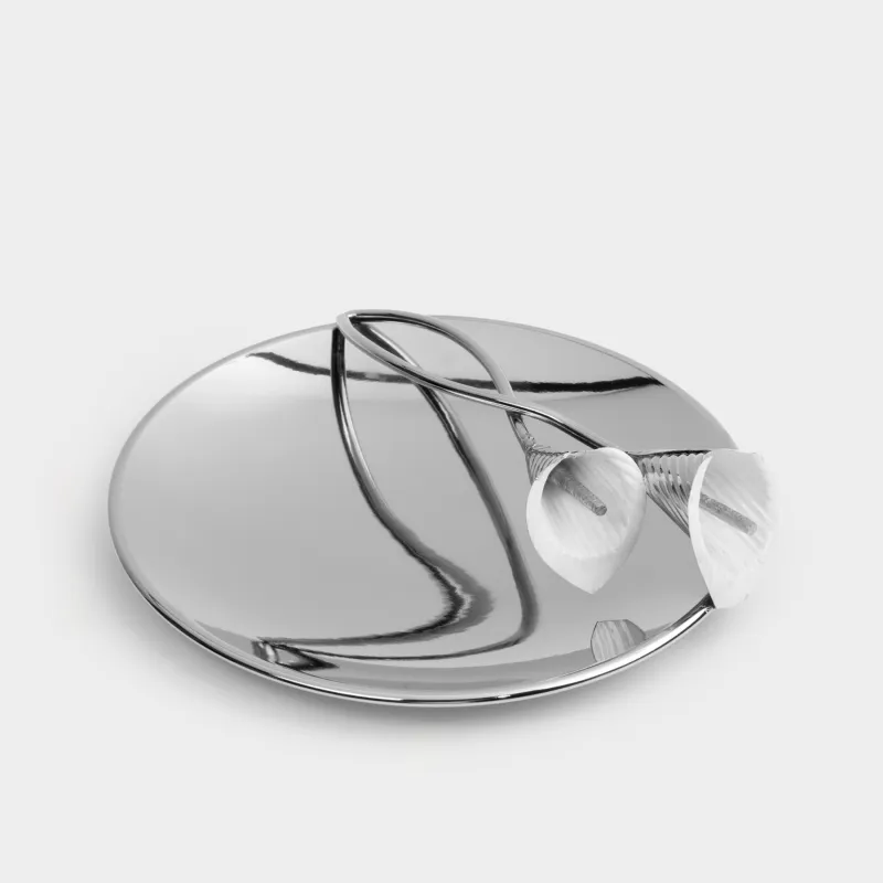 Блюдо декоративное, 20х6 см, металл, Каллы, Fantastic flower