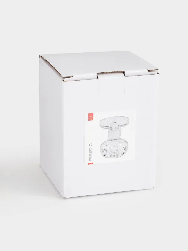 Подсвечник, 11 см, для одной свечи, на ножке, стекло, Ribedic, image-4